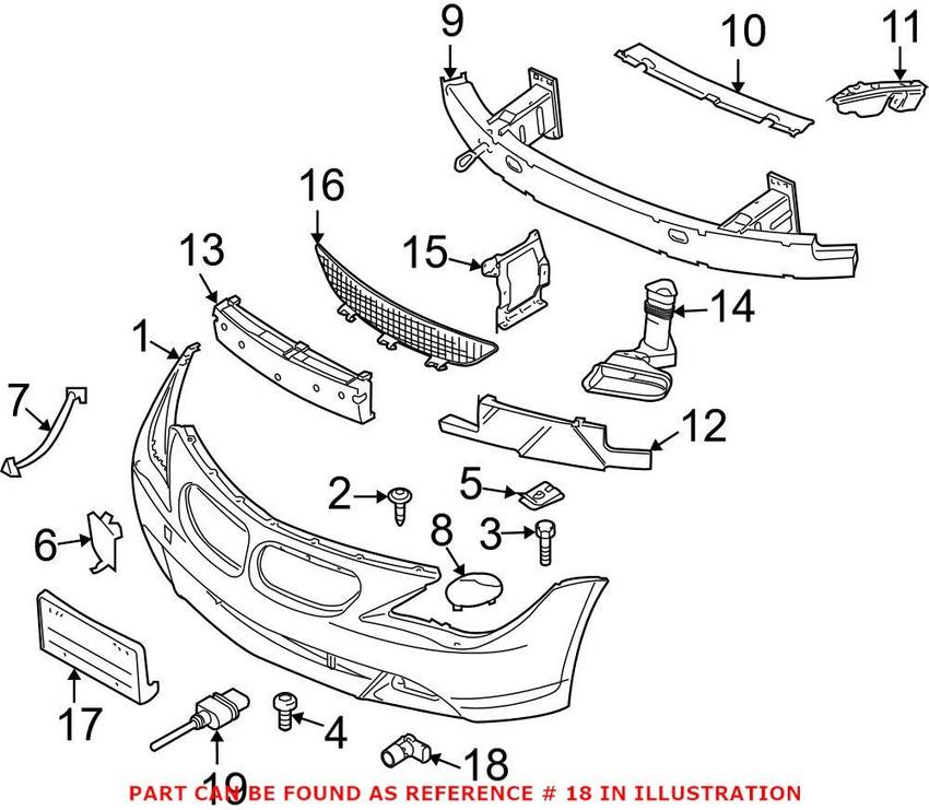 BMW Mini Park Assist Sensor - Front and Rear 66202180149